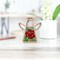 3.5" (H) Red Rose Ornament - Handcrafted in Texas - Mother's Angels® Christmas Angel Wings Figurine